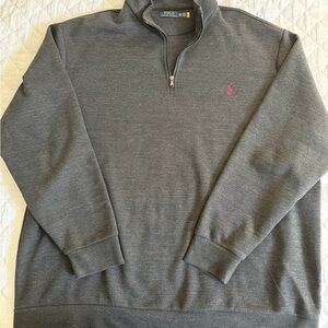 Ralph Lauren Men’s Gray Half-Zip Sweater big & tall